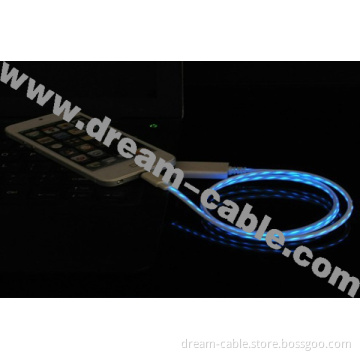EL Visible Flowing Current 8 Pin USB Cable for iPhone 5